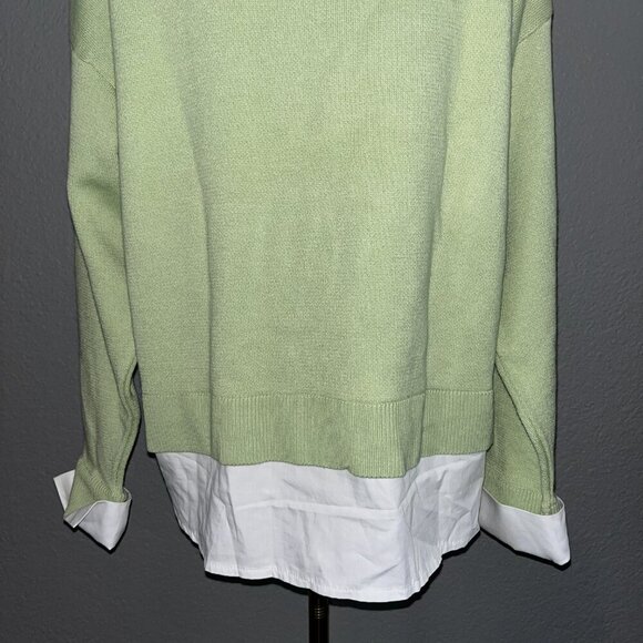 ANTHROPOLOGIE MAEVE NYC Graphic Twofer Sweater NEW WITH TAGS  Oversized - XS - Picture 7 of 14